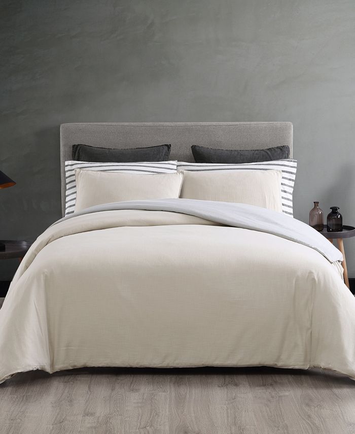 ED Ellen Degeneres Washed Cotton Full/Queen Duvet Cover Set, 3 Piece