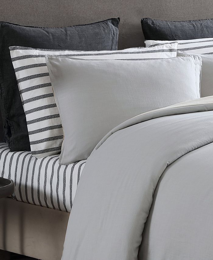 ED Ellen Degeneres Washed Cotton King Duvet Cover Set, 3 Piece Macy's