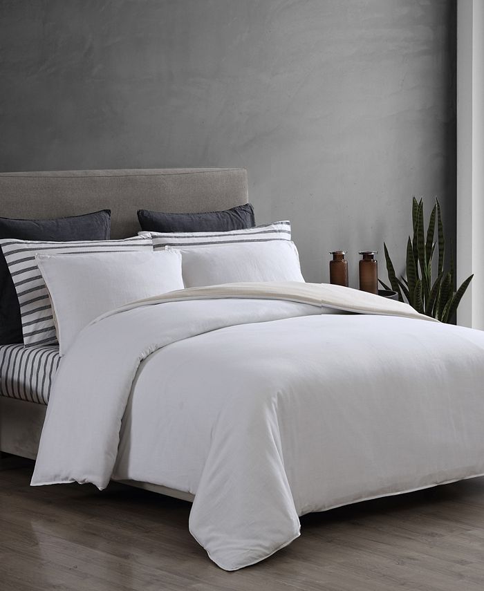 ED Ellen Degeneres Washed Cotton King Duvet Cover Set, 3 Piece