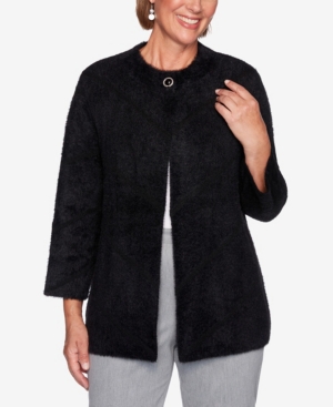 Alfred Dunner Women's Missy Knightsbridge Station Cozy Chevron Jacket