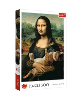 Jigsaw Puzzle Mona Lisa and A Purring Kitty, 500 Piece