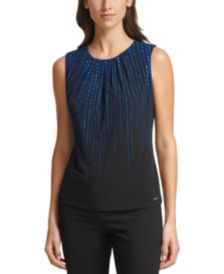 Petite Pleated Sleeveless Top