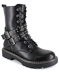 Janet Belted Combat Ankle Boot
