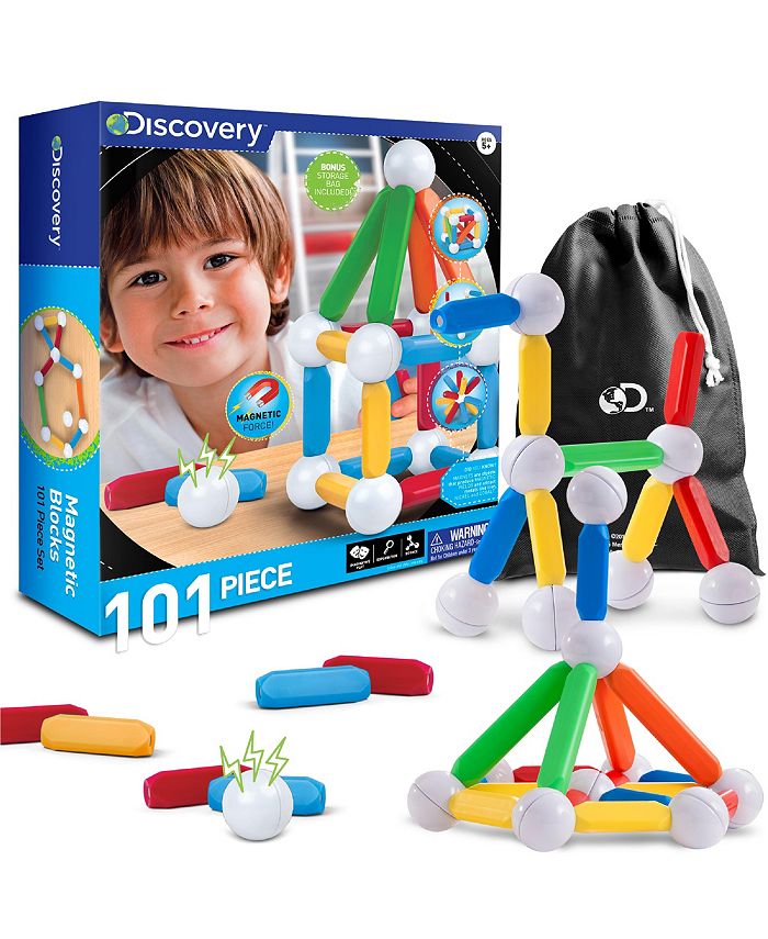 Discovery Kids Toy Magnetic Building Blocks 101pcs - STEM - Macy's