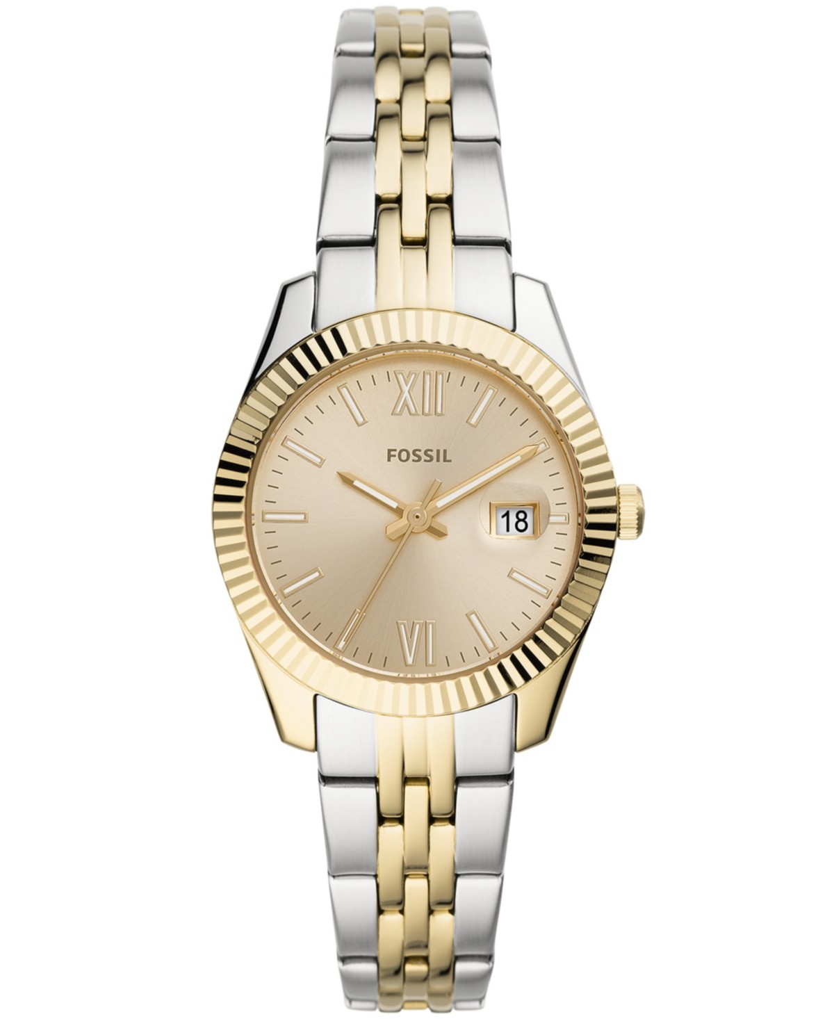 Женские часы-браслет Fossil Scarlette Mini двухцветные 32мм — фото 2