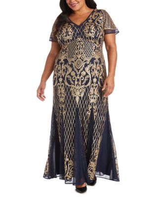 R & M Richards Plus Size Embellished Gown - Macy's