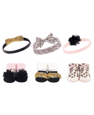 Baby Girls 6 Piece Headband and Socks Gift Set