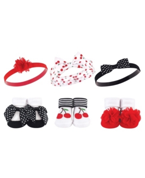 Baby Girls 6 Piece Headband and Socks Gift Set