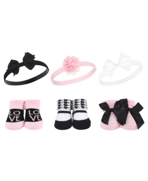 Baby Girls 6 Piece Headband and Socks Gift Set