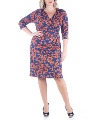 macys plus size wrap dress