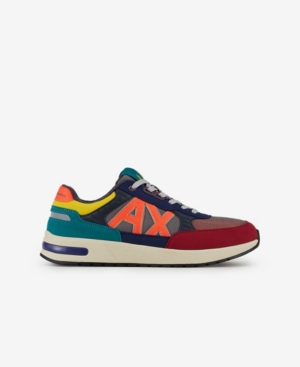 image of AX Armani Exchange Men-s logo Color Block Sneaker Men-s Shoes