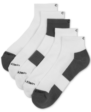 Calvin Klein Men's 5-Pack Quarter-Crew Socks