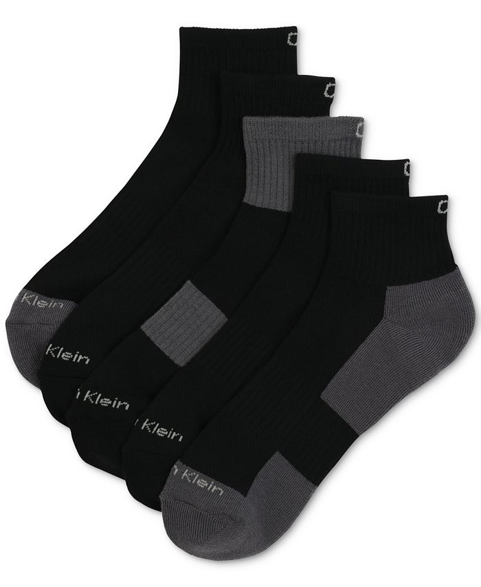 Calvin Klein Men's 5-Pack Quarter-Crew Socks - Macy's