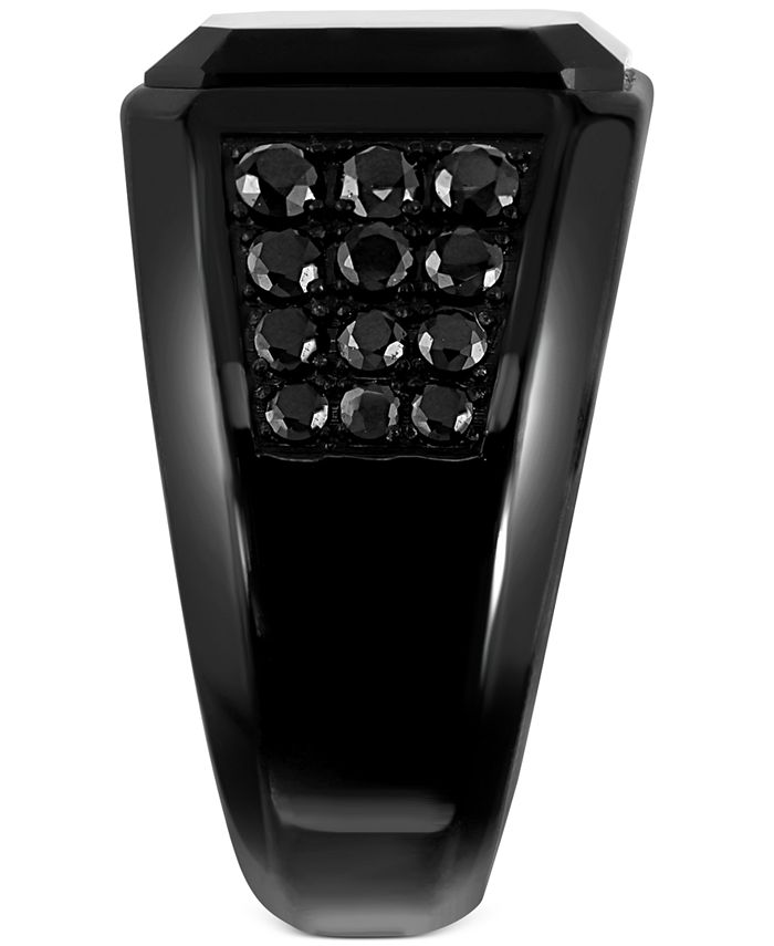 EFFY Collection - Men's Onyx & Black Spinel Ring in Black PVD over Sterling Silver