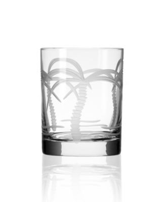 Rolf Glass Palm Tree Double Old Fashioned 14Oz - Set Of 4 Glasses ...