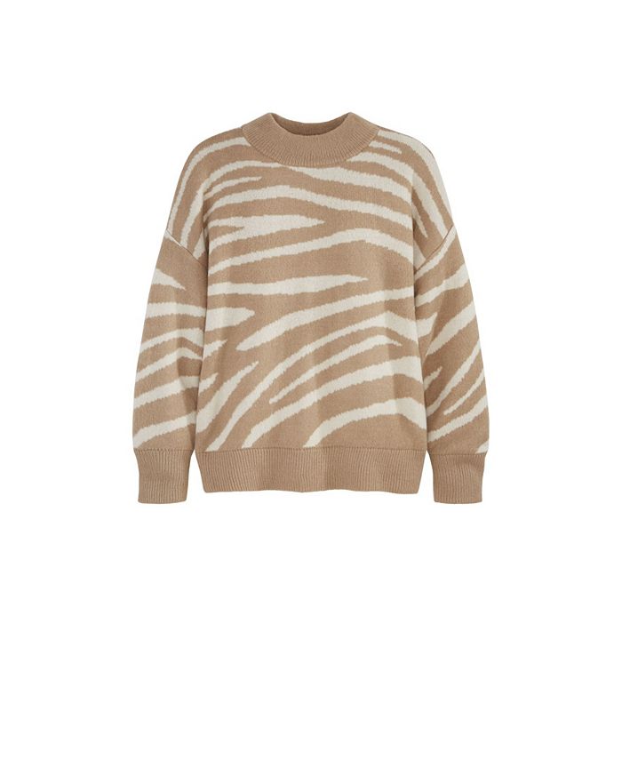 Adyson Parker Women's Plus Size Zebra Drop Shoulder Sweater - Macy's