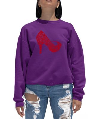 Women's Word Art Crewneck High Heel Sweatshirt