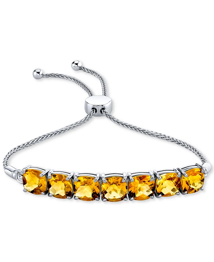 Macy s Citrine Bolo Bracelet 10 1 2 ct. t.w. in Sterling Silver