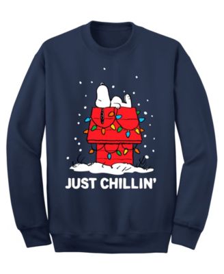 Флисовая толстовка AIRWAVES Mens Snoopy Just Chillin Christmas Crew