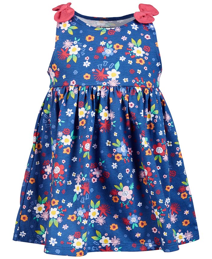 First Impressions Baby Girls Floral-Print Cotton Dress, Created for ...