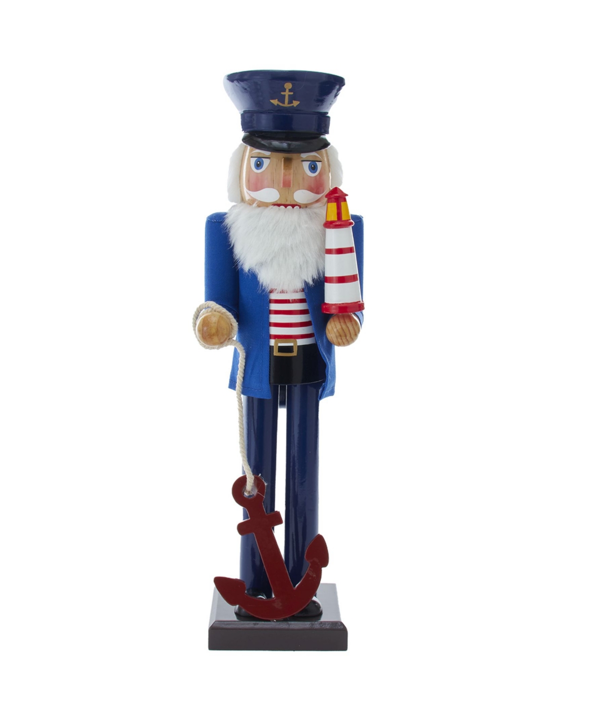 Kurt Adler 15" Sailor Nutcracker With Anchor And Lighthouse In Multicolored