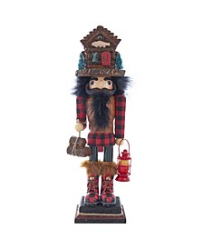 18" Hollywood Lodge Nutcracker With Cabin Hat