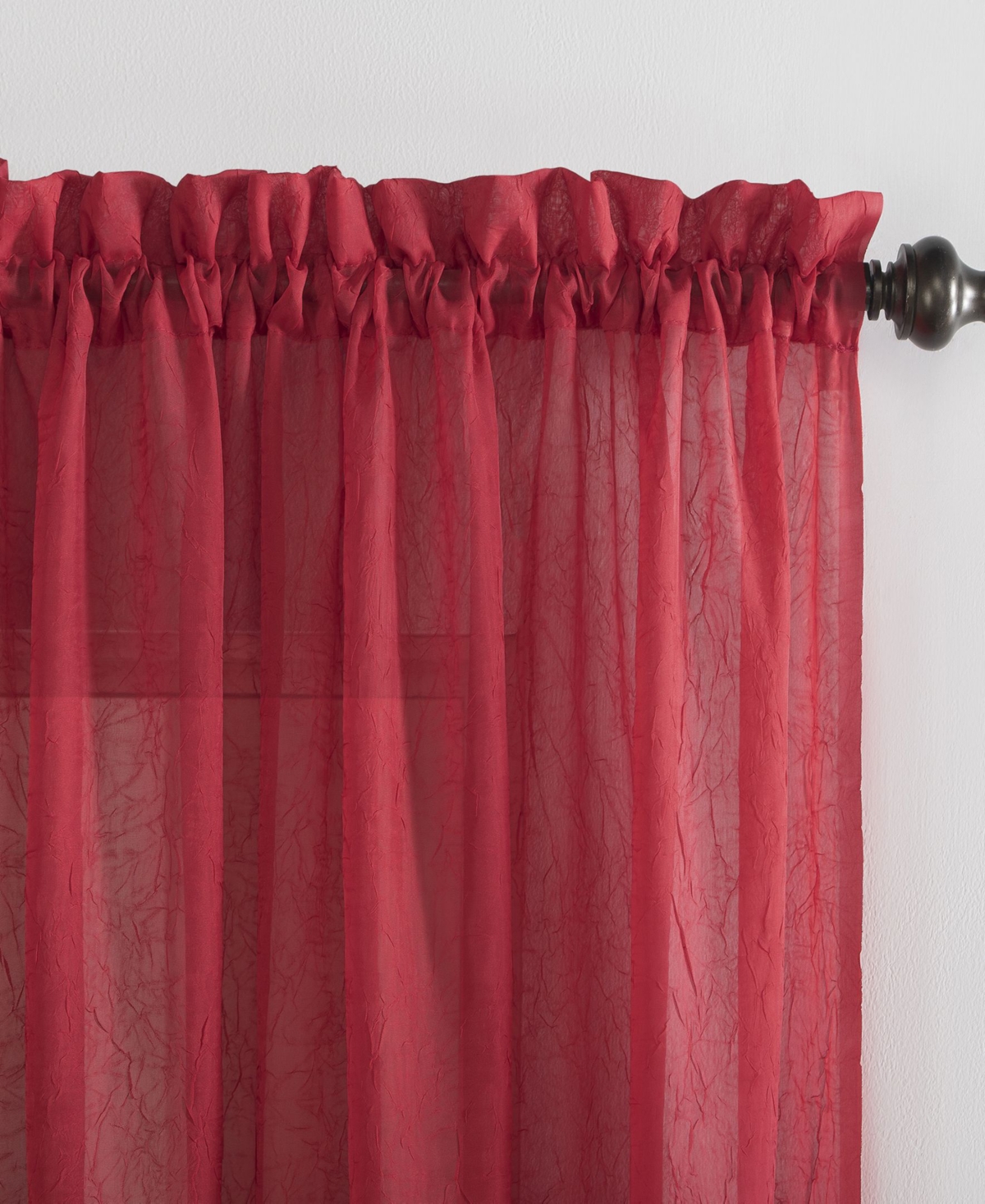No. 918 Erica Crushed Voile Sheer Rod Pocket Curtain Panel