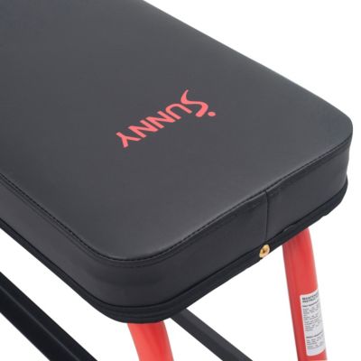 Power Zone Strength Flat Bench with 550 lb Max Weight, Dumbbell Rack and Transport Wheels