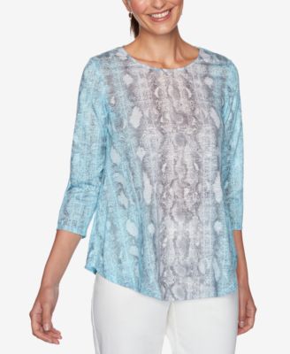 Ruby Rd. - Petite Printed Embellished Top