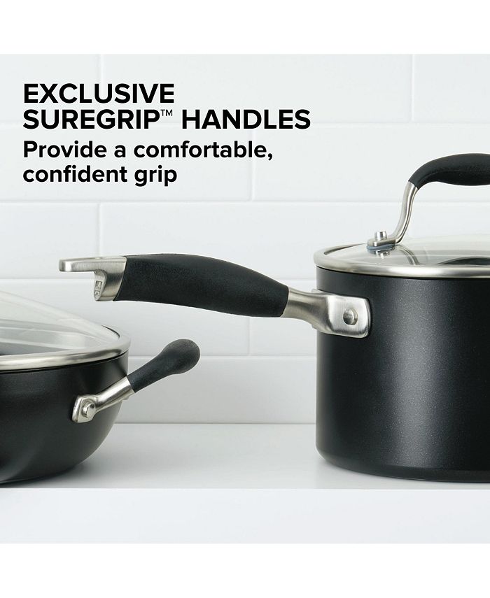 Anolon Advanced Onyx Hard Anodized Nonstick 12 Pc Cookware Set Macys