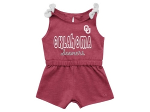 Colosseum Baby Girls Oklahoma Sooners Harparoo Cotton Romper