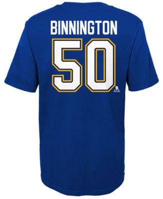 Lids Jordan Binnington St. Louis Blues Youth Player Name & Number Hoodie -  Blue