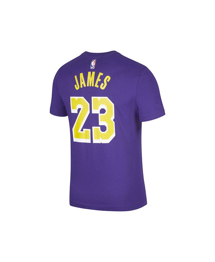 Jordan Los Angeles Lakers LeBron James Men's Statement Player T-Shirt ...