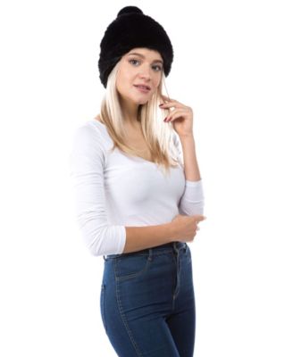 Women's Cozy Stretch Luxe Faux Fur Pom Hat