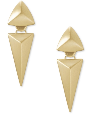 image of Kendra Scott 14k Gold-Plated Triangular Small Statement Earrings