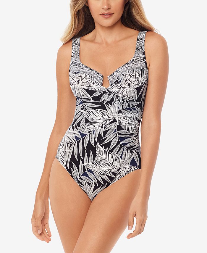 Miraclesuit Fronds With Benefits Escape One Piece Swimsuit Macy s