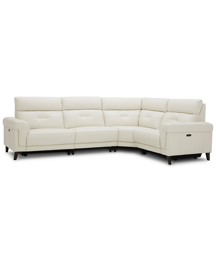 Furniture CLOSEOUT! Jazlo 4Pc. Leather Sectional with 2 Power