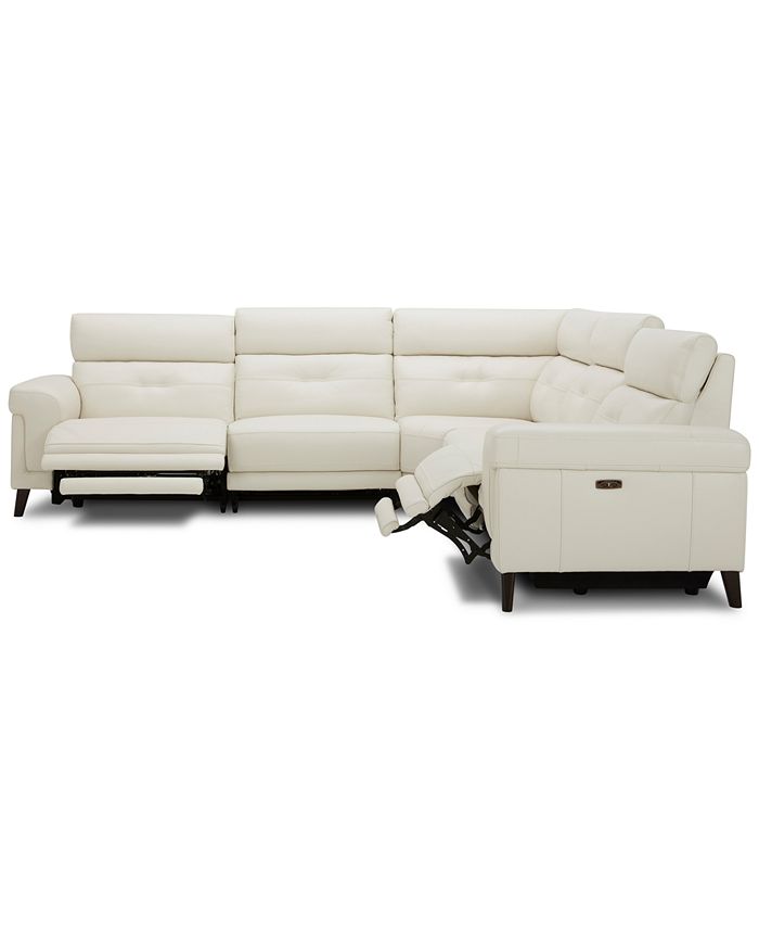 Furniture CLOSEOUT! Jazlo 5Pc. Leather Sectional with 2 Power