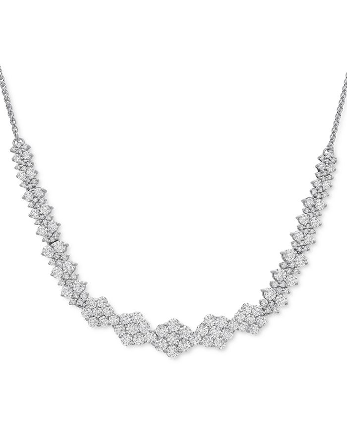 Wrapped in Love Diamond Graduated Cluster Statement Necklace (2 ct. t.w ...