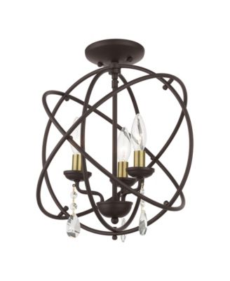 Aria 3 Lights Convertible Chandelier or Semi Flush