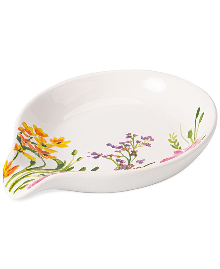 Martha Stewart Collection Floral Spoon Rest, Created for Macy's Macy's