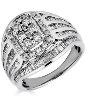 image of Diamond Cluster Ring (1-3/4 ct. t.w.) in 14k White Gold