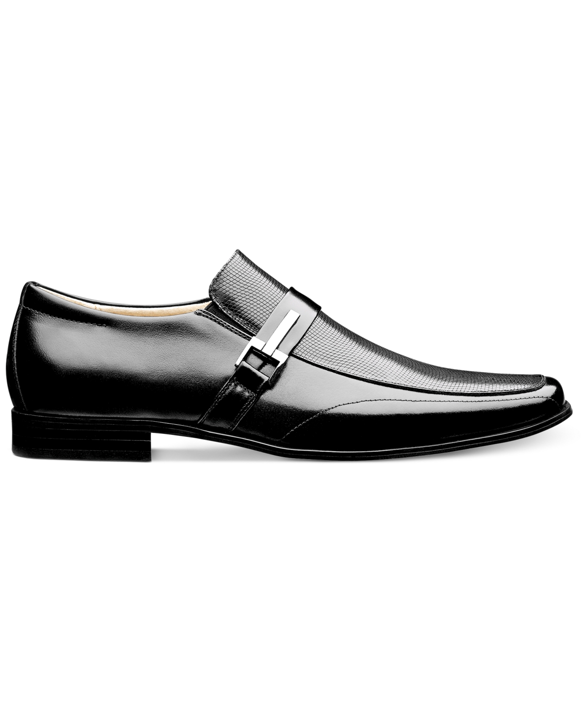 Shop Stacy Adams Men's Beau Bit Perforated Leather Loafer In Black