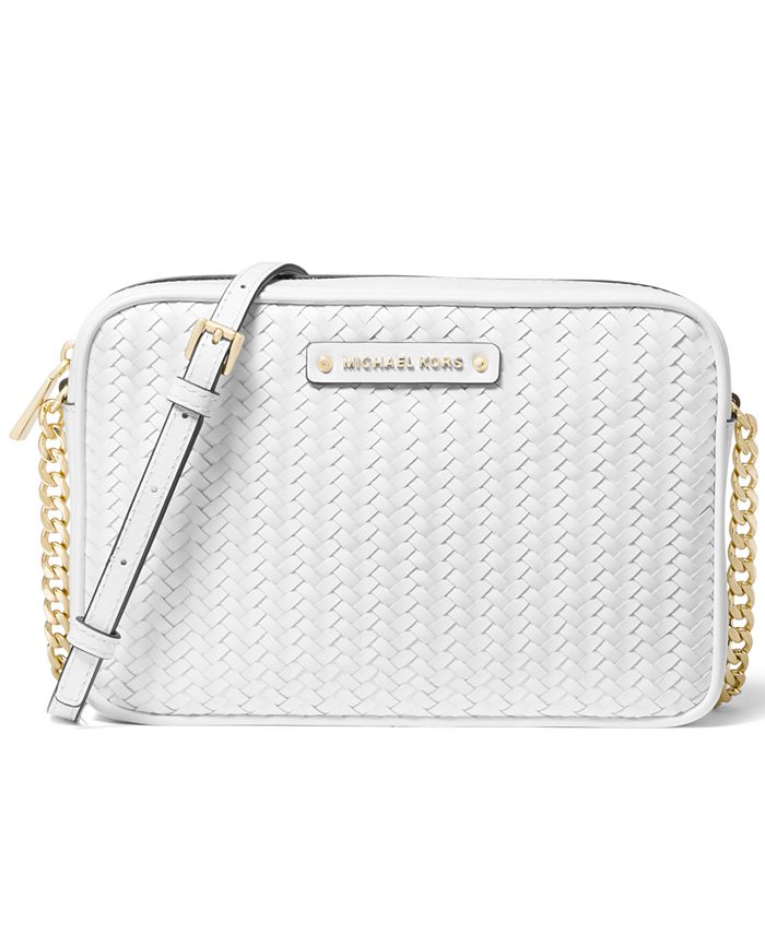 Michael Kors Large East West Woven Leather Crossbody & Reviews - Handbags & Accessories Macy's