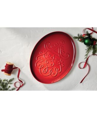 Le Creuset - Noel Santa Oval Stoneware Serving Platter