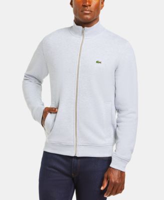 Lacoste Men's Classic Fit Sleeve Solid Full-Zip Fleece Pique Sweatshirt - Macy's