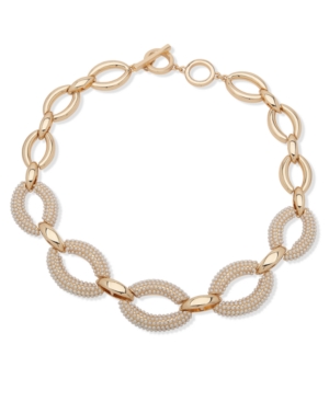 image of Anne Klein Pearl Link Collar Necklace