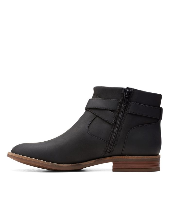 clarks womens camzin dime booties flat heel