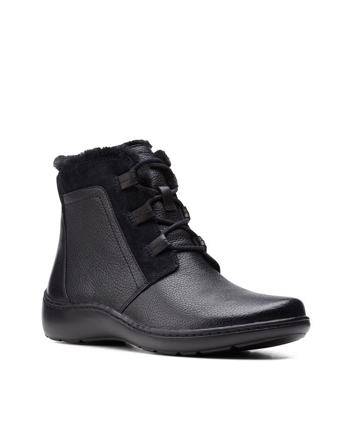 Clarks short on sale black boots