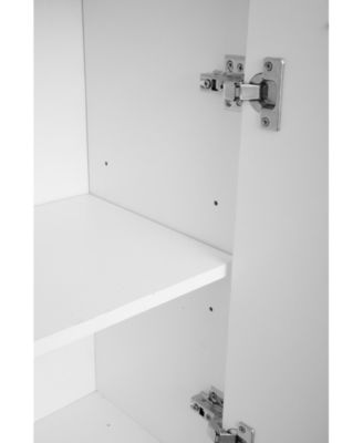 Versatile 77-Inch White Tall Storage Cabinet with 2 Doors and Adjustable Shelves, Linen Tower Cabinet, Bathroom Organizer and Storage